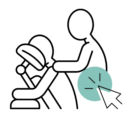 icone d'une personne donnant un massage sur chaise